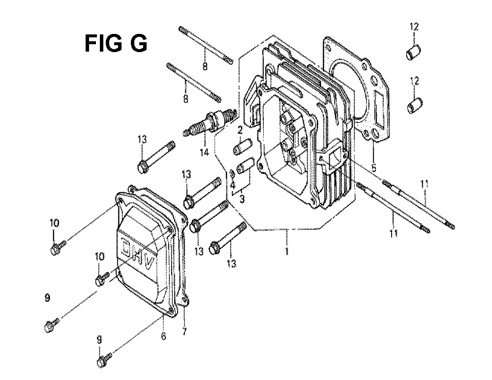 Fig-12 Diagram and Parts List for Type N4C Honda Engine