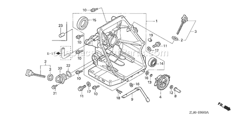 Page E Diagram and Parts List for Type PHA - VIN# GCAH-1000001-9999999 Honda