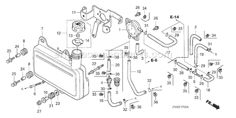 Page I Diagram and Parts List for Type QHA2 - VIN# GCAAA-1000001-7999999 Honda Engine