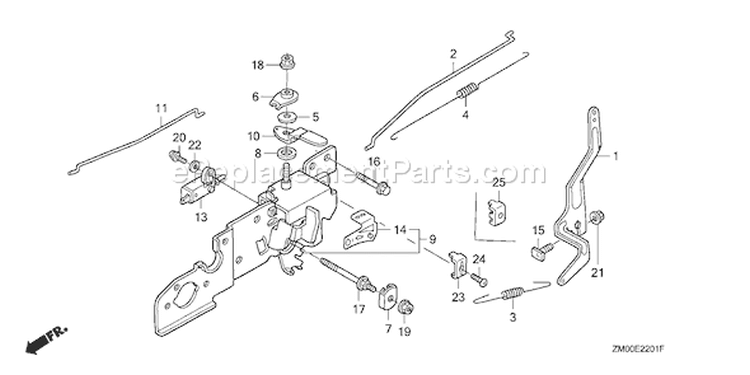 Page D Diagram and Parts List for Type N1A - VIN# GJAEA-1000001-5386302 Honda Engine