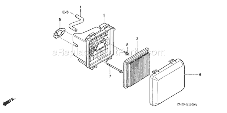 Page A Diagram and Parts List for Type A3A - VIN# GJAEA-1000001-6699999 Honda