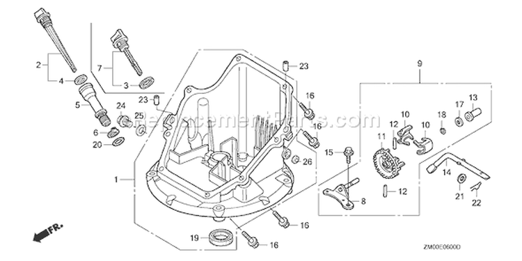 Page K Diagram and Parts List for Type A3A - VIN# GJAEA-1000001-6699999 Honda
