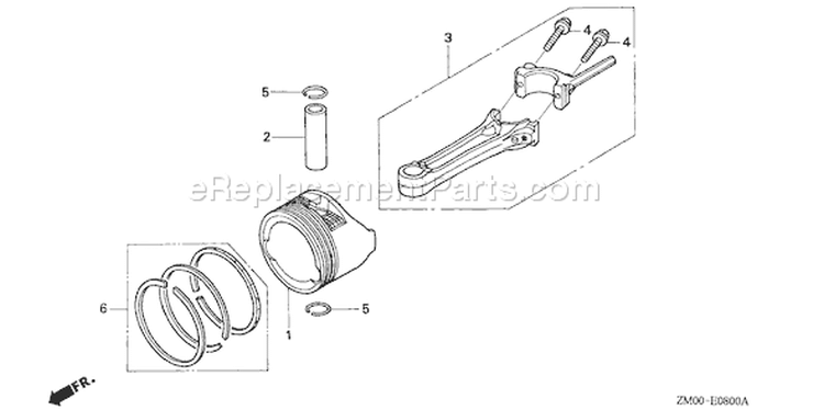 Page L Diagram and Parts List for Type A3A - VIN# GJAEA-1000001-6699999 Honda