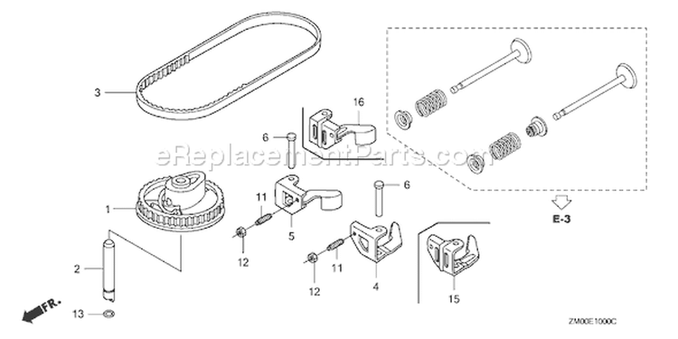 Page B Diagram and Parts List for Type A3A - VIN# GJAEA-1000001-6699999 Honda