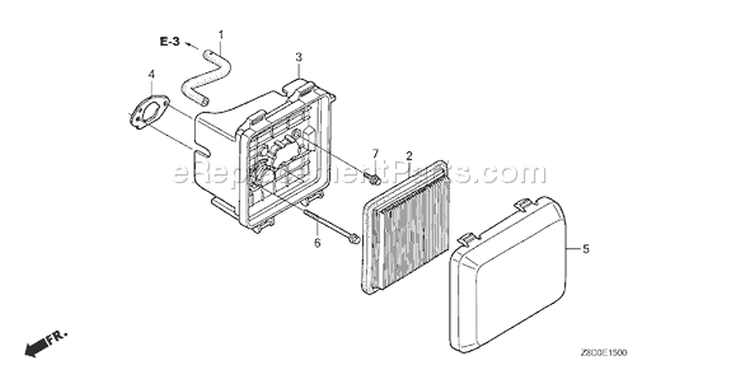 Page A Diagram and Parts List for Type N5AP - VIN# GJAAA-1607129 Honda Engine