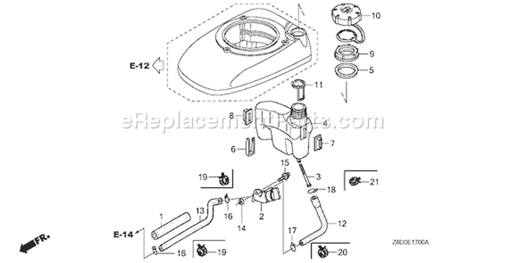 Page I Diagram and Parts List for Type N5AP - VIN# GJAAA-1607129 Honda Engine