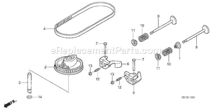 Page B Diagram and Parts List for Type S3A - VIN# GJACA-1035731 Honda