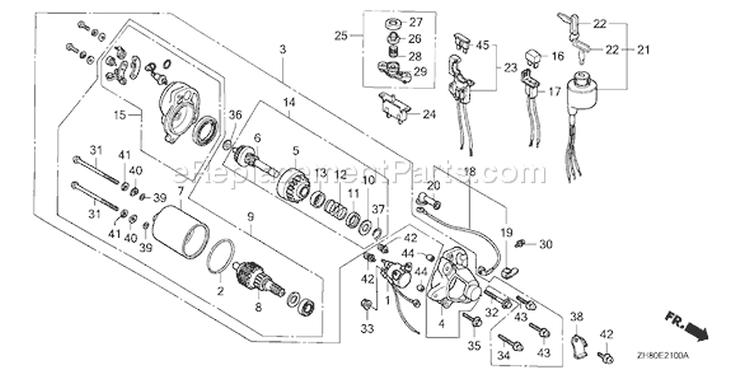 Page S Diagram and Parts List for Type QXE2 - VIN# GC02-8670001-9099999 Honda