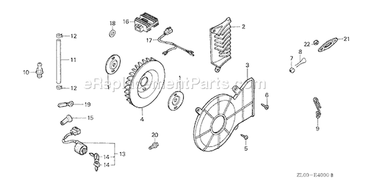 Page O Diagram and Parts List for Type SM12 - VIN# GCAE-1000001-1899999 Honda