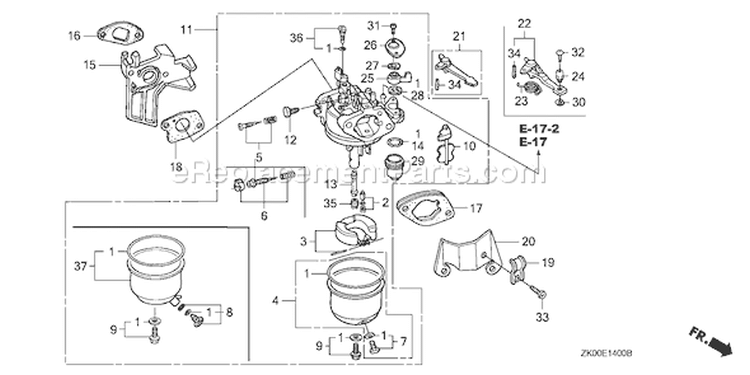 Page C Diagram and Parts List for Type RMG2/A - VIN# GCAE-1900001-8999999 Honda Engine