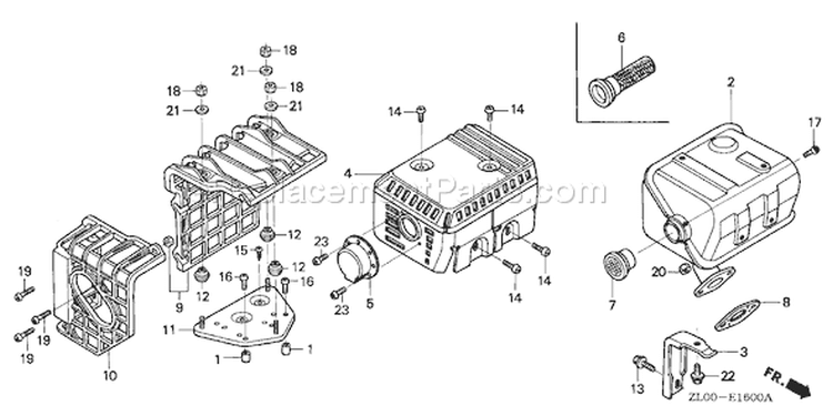 Page O Diagram and Parts List for Type QXE2 - VIN# GCAE-1000001-1899999 Honda