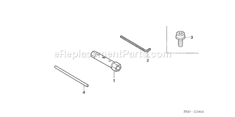 Page L Diagram and Parts List for Type ST3 - VIN# GCART-1000001 Honda Engine