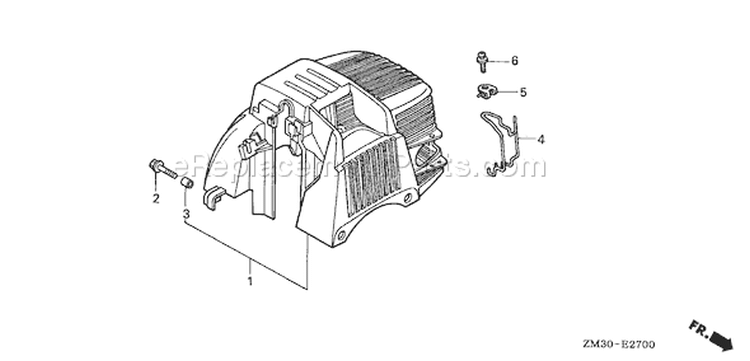 Page E Diagram and Parts List for Type SA - VIN# GCAG-1000001-2099999 Honda Engine