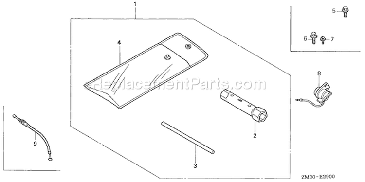 Page N Diagram and Parts List for Type TAP - VIN# GCAG-1000001-2099999 Honda Engine