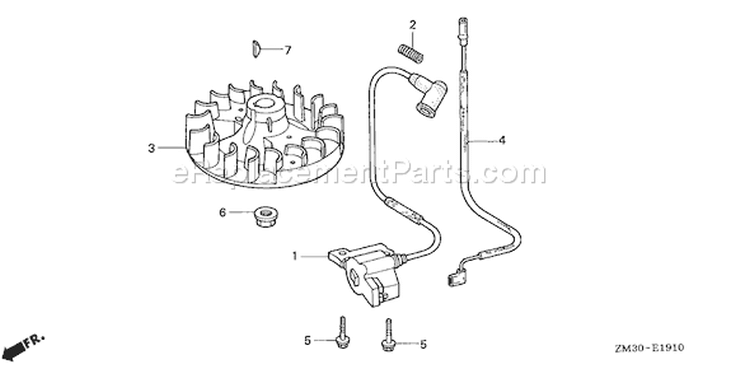 Page G Diagram and Parts List for Type TAP - VIN# GCAG-1000001-2099999 Honda Engine