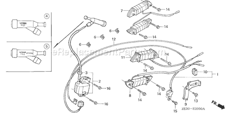 Page L Diagram and Parts List for Type VA - VIN# GC05-1000001-1469766 Honda Engine