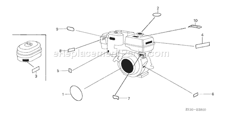 Page M Diagram and Parts List for Type VA - VIN# GC05-1000001-1469766 Honda Engine