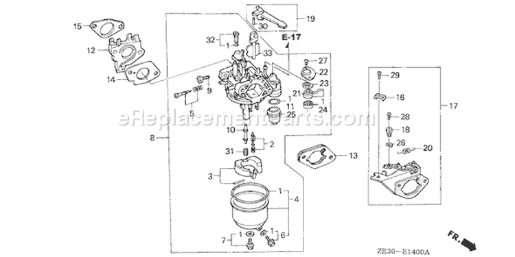 Page C Diagram and Parts List for Type VA - VIN# GC05-1000001-1469766 Honda Engine