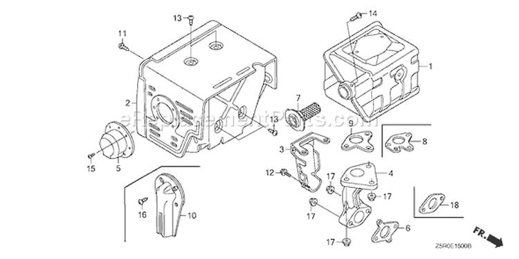 Page N Diagram and Parts List for Type EN6 - VIN# GCANK-1000001 Honda