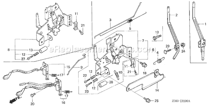 Page D Diagram and Parts List for Type N14 - VIN# -1000001-2999999 Honda