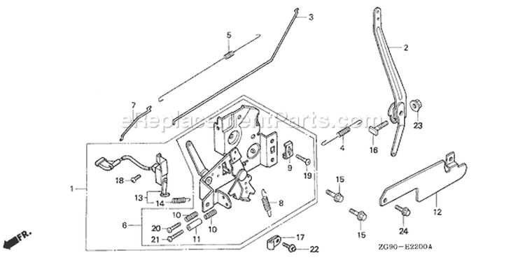 Page D Diagram and Parts List for Type A1KS - VIN# GJAB-6000001-7999999 Honda Engine