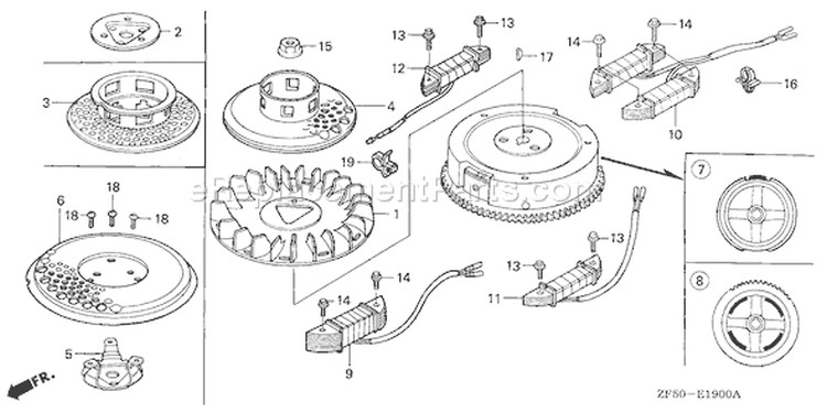 Page I Diagram and Parts List for Type DA33 - VIN# GJAA-2000001-2063521 Honda Engine