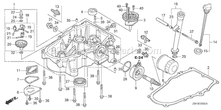 Page N Diagram and Parts List for Type TAF - VIN# GJAHK-1000001 Honda Engine