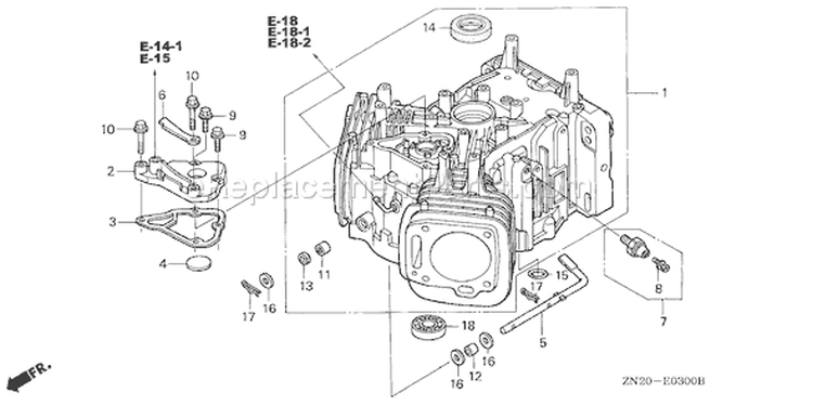 Page G Diagram and Parts List for Type TAF - VIN# GJAH-1000001-1019999 Honda Engine