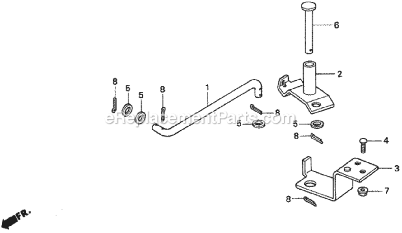 P.T.O. Clutch Diagram and Parts List for Type SAVIN# MZAW-6000001 Honda Lawn Tractor