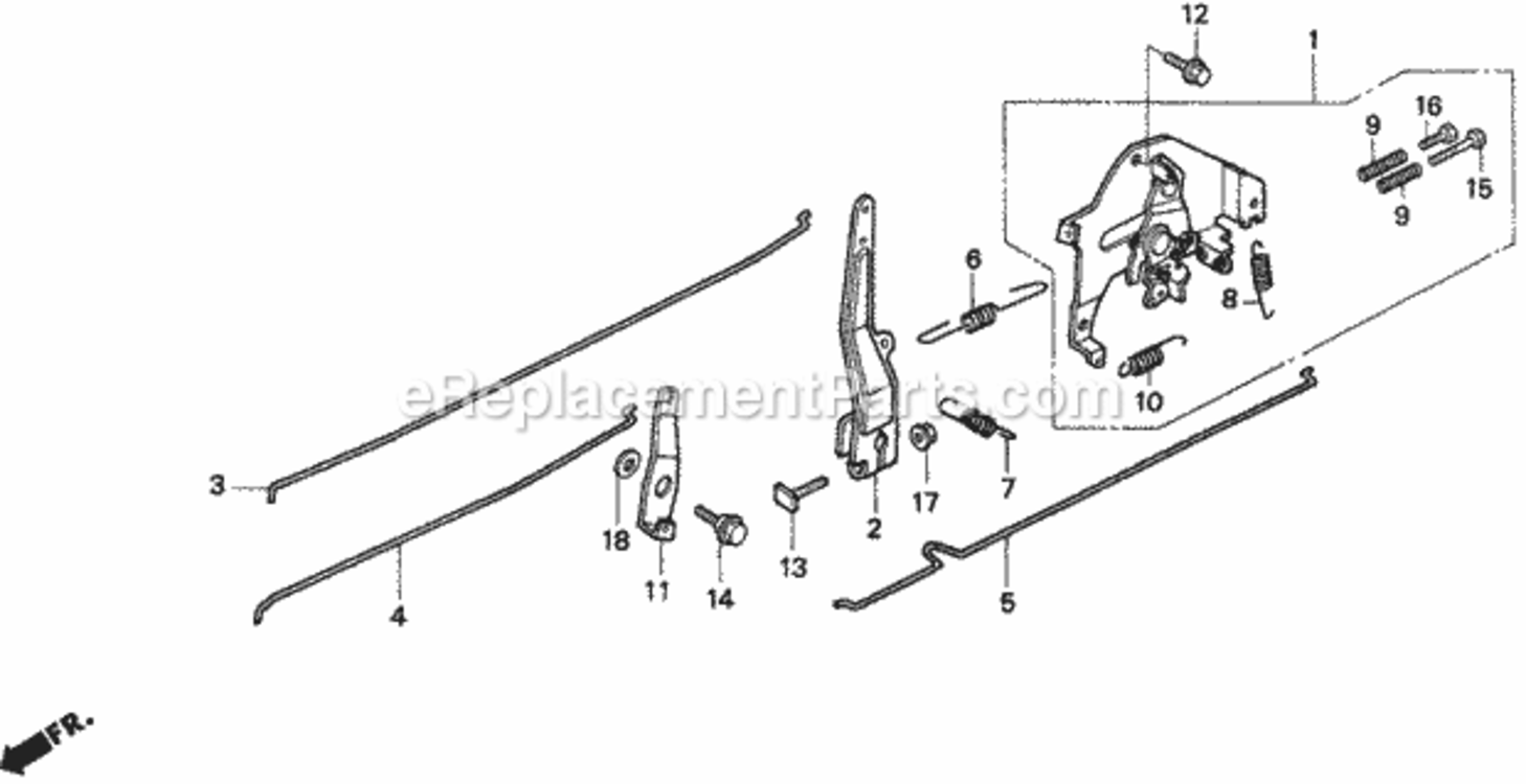 Control Diagram and Parts List for Type HMAVIN# MZBF-6200001 Honda Lawn Tractor