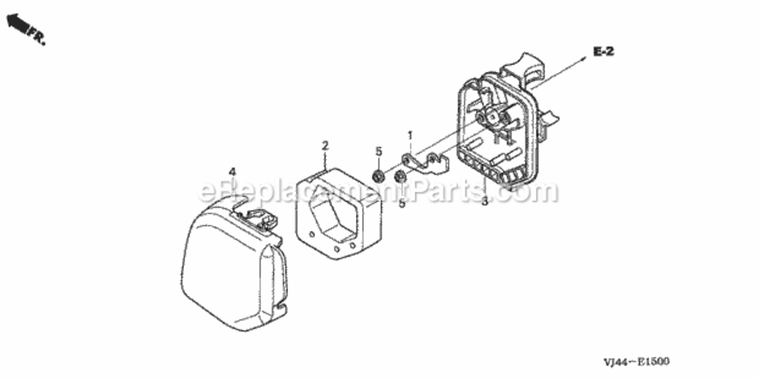 Air Cleaner Diagram and Parts List for Type LTATVIN# HAFA-1000001 Honda Trimmer