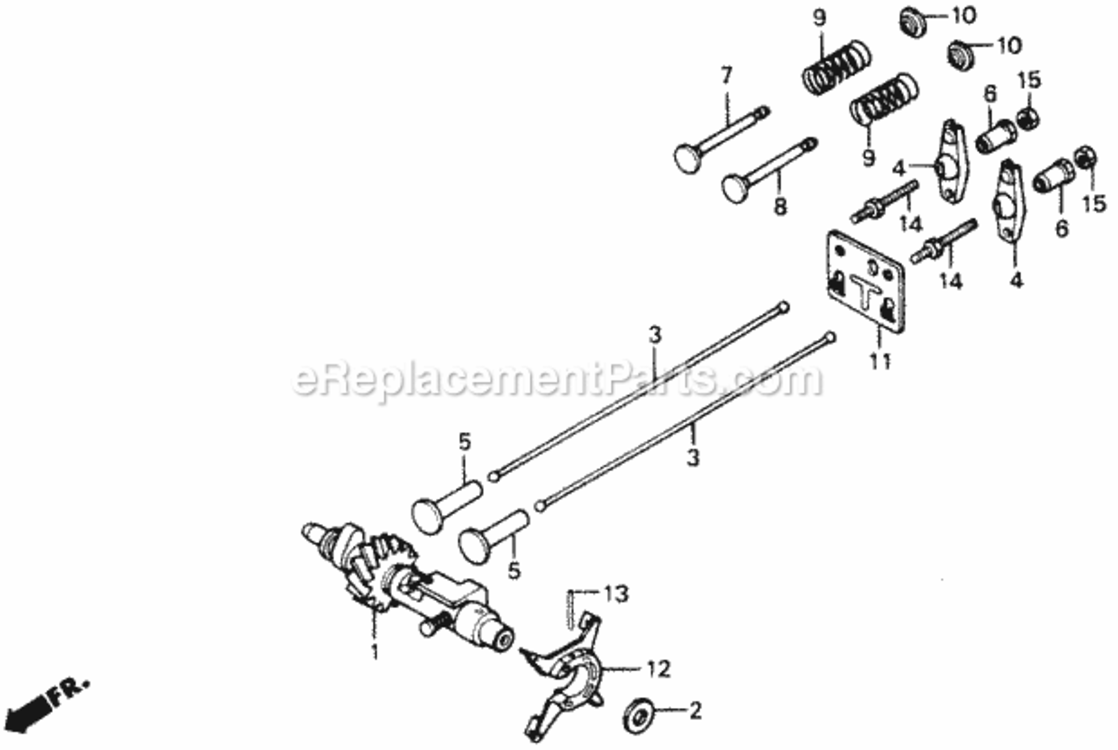 Camshaft Diagram and Parts List for Type SVAVIN# VA2-6000001 Honda Lawn Mower