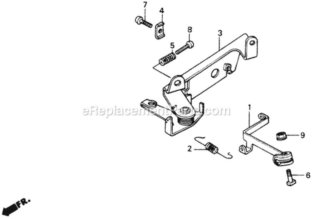 Control Diagram and Parts List for Type SVAVIN# VA2-6000001 Honda Lawn Mower