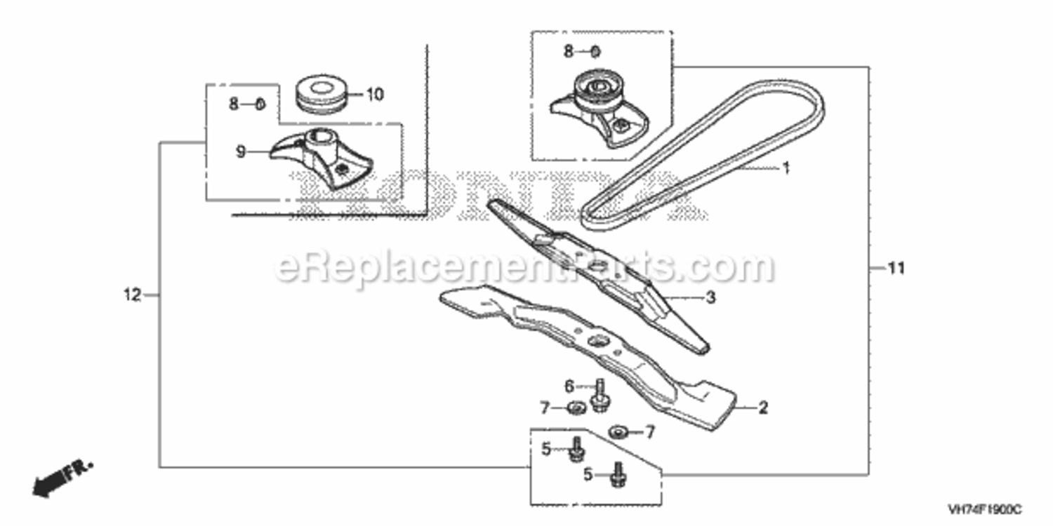Part Location Diagram of 72511-VH7-000 Honda Blade, Rotary
