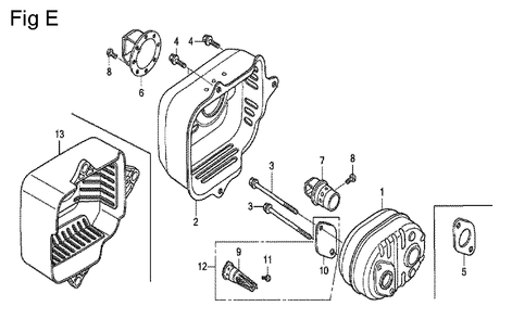 Fig-5 Diagram and Parts List for Type N7A1 Honda Engine