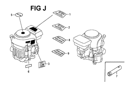 Fig-8 Diagram and Parts List for Type EXA1 Honda Engine