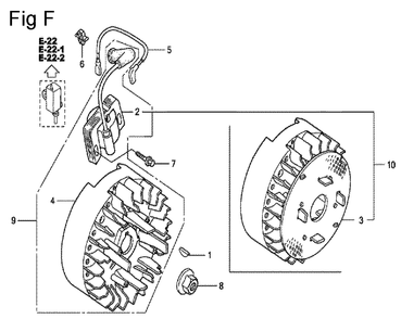 Fig-6 Diagram and Parts List for Type PHA Honda Engine