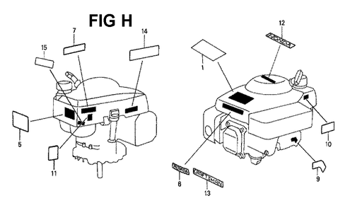 Fig-2 Diagram and Parts List for Type A1K6 Honda Engine