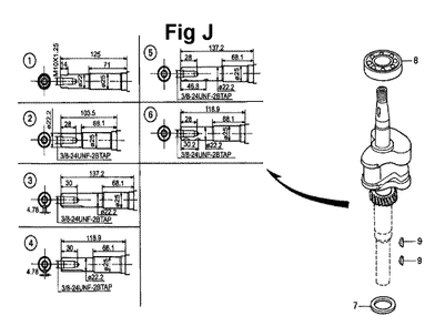 Fig-11 Diagram and Parts List for Type A1Y Honda Engine