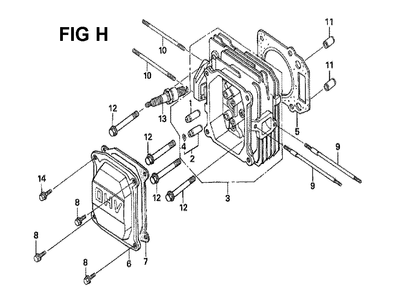 Fig-13 Diagram and Parts List for Type N4N5 Honda Engine
