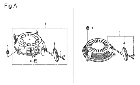 Fig-1 Diagram and Parts List for Type N5AP Honda Engine