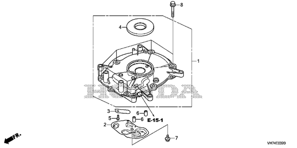 Crankcase Cover (Hrx217k6) Diagram and Parts List for (Type  HYAA)(MAMA-1000001 - 9999999) Honda Lawn Mower