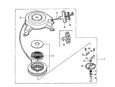 Fig-0 Diagram and Parts List for Type A1K Honda Engine