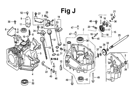 Fig-5 Diagram and Parts List for Type N42 Honda Engine