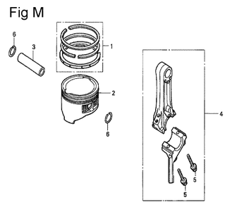 Fig-13 Diagram and Parts List for Type VX Honda Engine