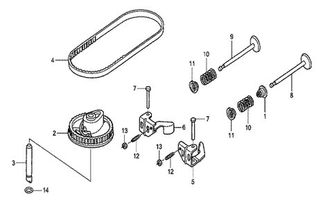 Fig-0 Diagram and Parts List for Type G5B Honda Engine