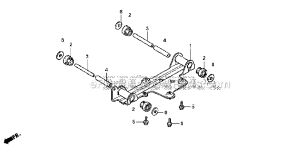 Engine Bed Diagram and Parts List for A2B Honda Generator
