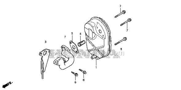 Muffler Diagram and Parts List for A2B Honda Generator