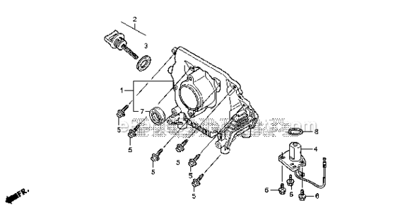 Oil Case Diagram and Parts List for A2B Honda Generator