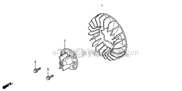 Cooling Fan Diagram and Parts List for AC Honda Generator
